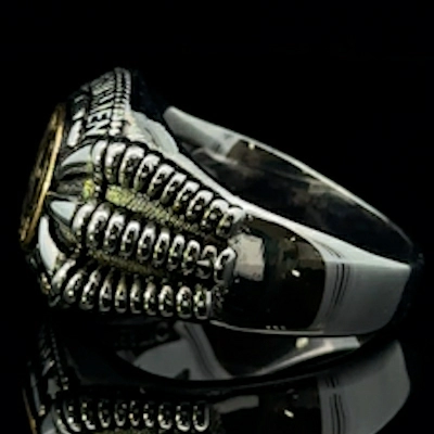 photo number four of 2nd Amendment Nation Stainless Steel Eagle Talon Ring item SSG000